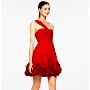 BCBGMaxAria One-Shoulder Rosette Dress